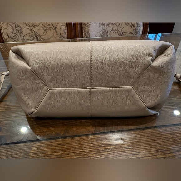 Polene Cyme Textured Taupe Leather Tote - Picture 4 of 16